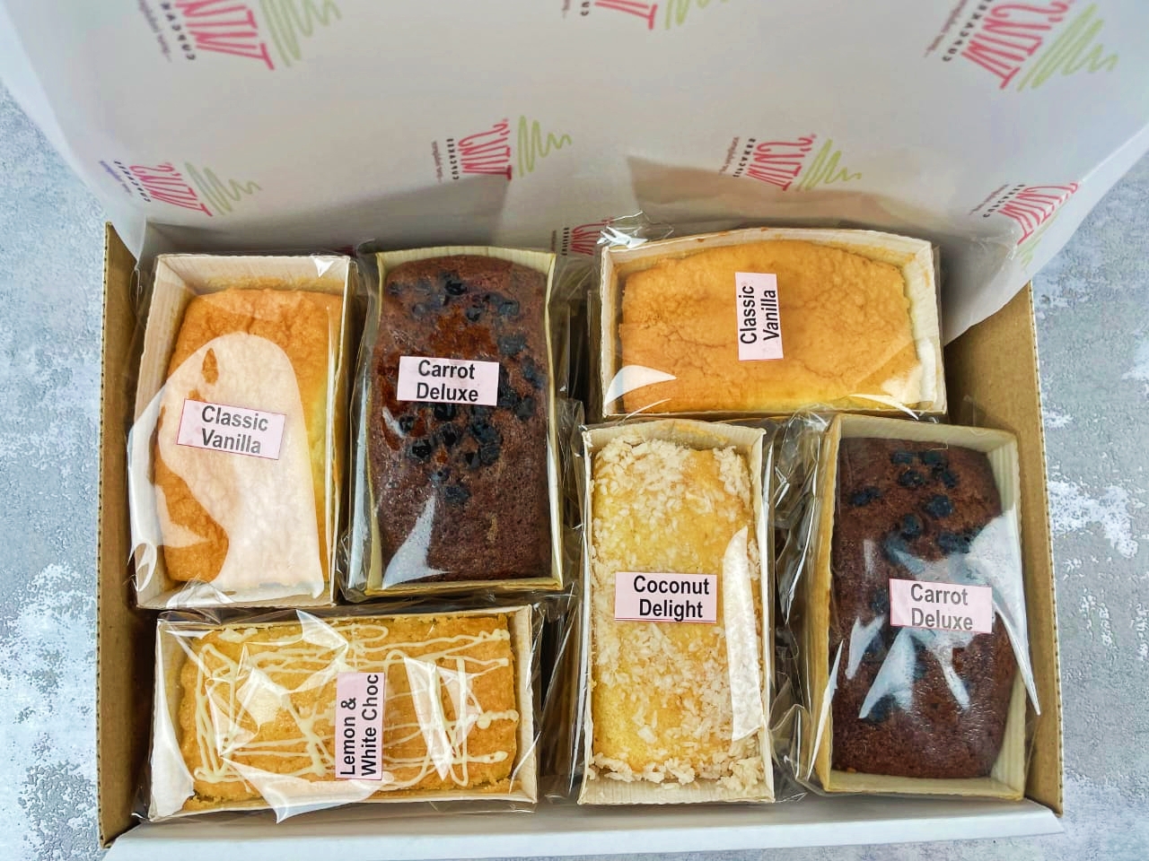 Mini Loaf Cakes (Box of 8) – handcrafted baked product from Tutu’s Foods